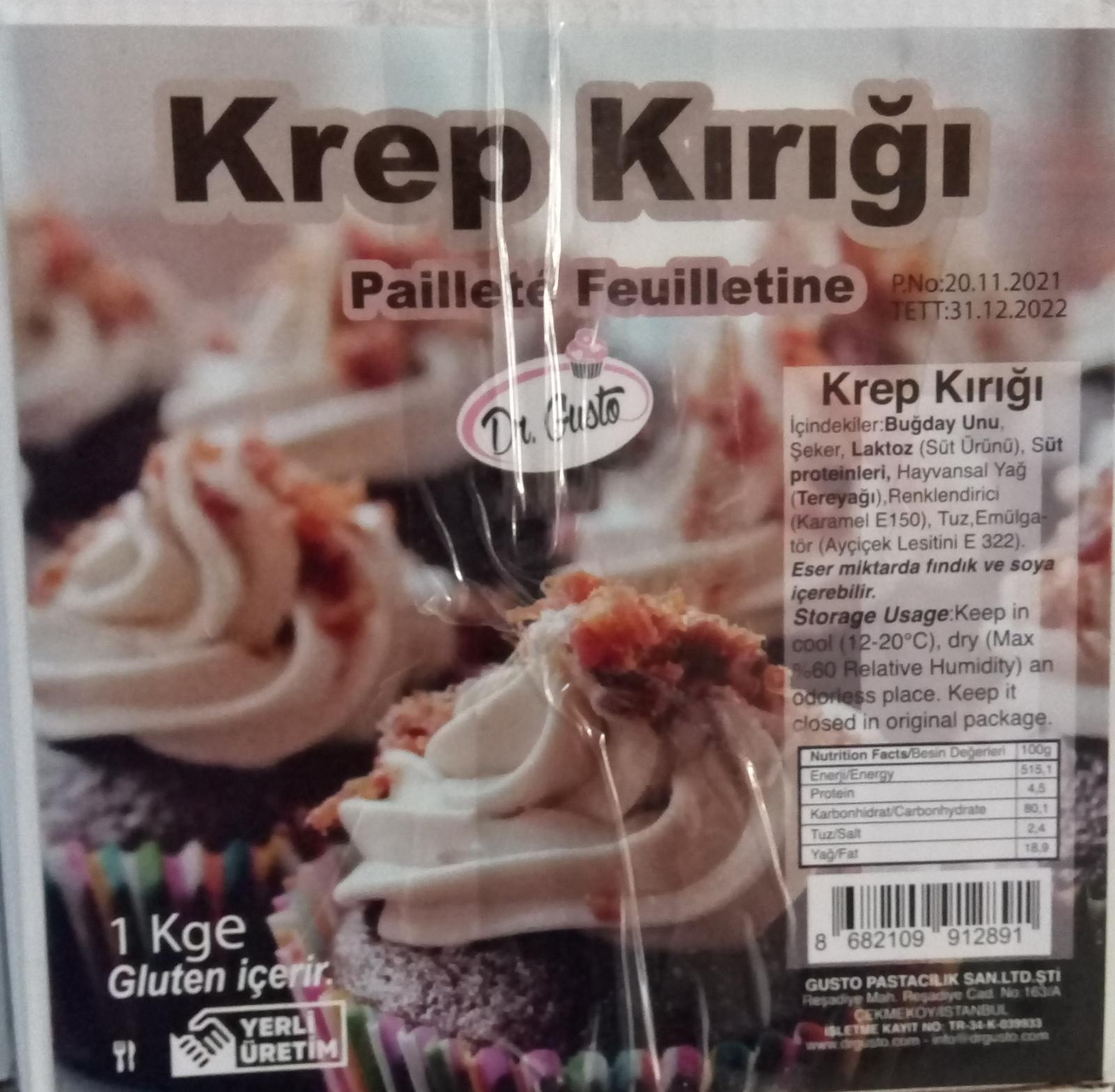 KREP KIRIĞI KİVİ 750gr  GUSTO
